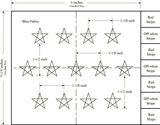 4-5-4 Rows Flag Pattern