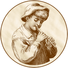 Picture of Boy Playing a Tinwhistle