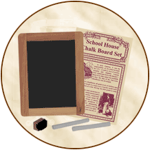 Click to View Enlarged Image of Schoolhouse Chalkboard Set
